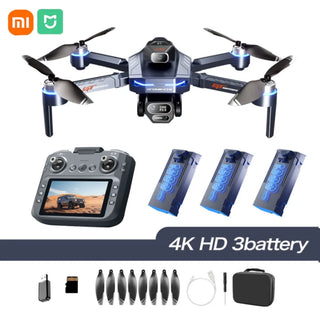 Xiaomi GT8 Drone 4K Professional HD Camera Aerial FPV Avoiding Obstacle 3Battery Large Screen Remote Control Folding RC Drone
