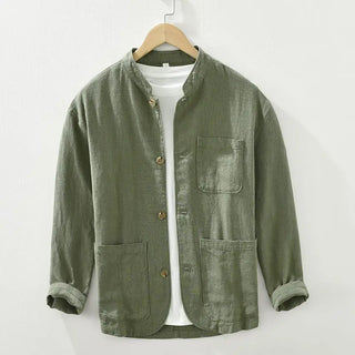 Trendy Multi-pocket Vintage Linen Shirt