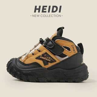 PU Leather Sport Shoes For Children Trend Fashion Boy's Sneakers Ergonomics Soft-soled Kid's Sneakers Autumn Running Shoes