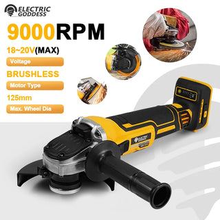 Cordless Brushless Electric Angle Grinder