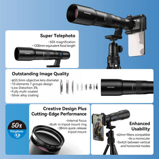 Professional Telephoto Universal Lens Telescope