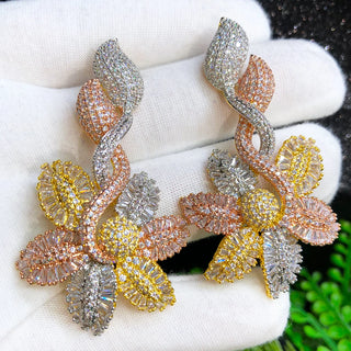 Luxury Cubic Zircon Crystal Earring