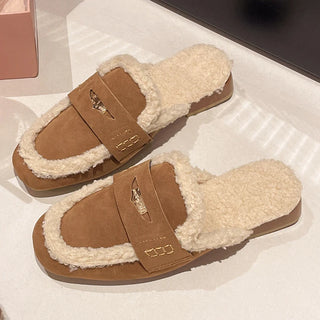 Women's Plush Warm Suede Slippers