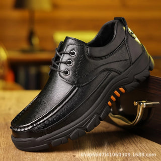 New Leather Casual Business Shoes For Men Cross-Border Manufacturers Direct Sales Light Middle-Aged And Elderly Leather Shoes