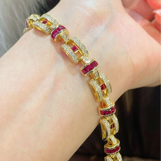 Sapphire Ruby Gemstone Luxury Bracelet