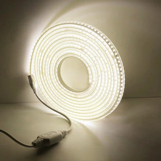 LED Strip Light 120xSMD2835/m EU Plug In AC220V 8W/m Waterproof High Brightness Flexible Home Ceiling Kitchen Garden Tape Lamp