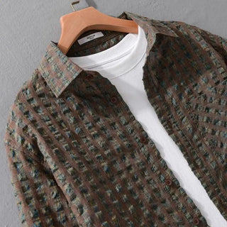 Trendy Bubble Texture Young Men Shirt