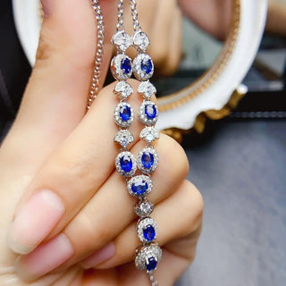 Luxury Blue Sapphire Ladies Pendant