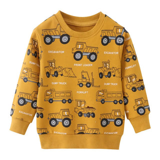 Jumping Meters 2-7T Animals Print Long Sleeve Boys Sweatshirts Children's Clothing Autumn Spring Kids Hooded Tops Costume
