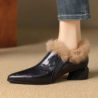 Elegant Plush Warm Ankle Boots