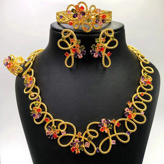 Italian Designer Brazil Gold Jewelry Set