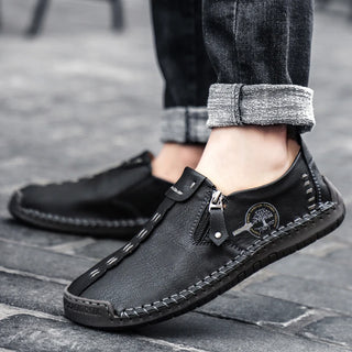 Comfortable Leather Men Shoes Casual Slip On Men Loafers Qlity Split Leather Shoes Men Flats Hot Sale Moccasins Shoes Plus Size