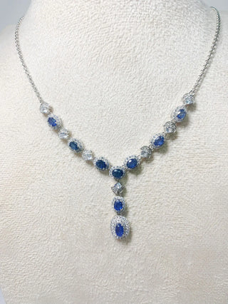Luxury Blue Sapphire Ladies Pendant