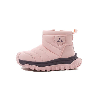 Winter Snow Boots For Children PU Leather Thick Warm Plush Boots Teenager Kid's Cotton Shoes Winter Boy's Girl's Warm Boots