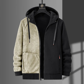 Hoodies Men Winter Fleece Thickened Sweatshirts plus size hood jackets male fleece coats men's lamb fleece cardigan Hoodie Tops