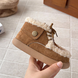 Faux Fur Winter Boots For Children 2025 Trend Fashion Kid's Snow Boots Outdoor Thick Warm Boy's Girl's Cotton Shoes Casual Shoes