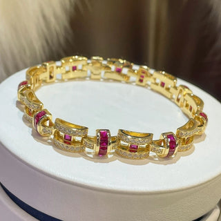 Sapphire Ruby Gemstone Luxury Bracelet