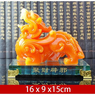 Imitation Jade Decorative Pixiu Ornament Statue Resin Modern Art Sculpture Home Living Room Office Feng Shui Statue