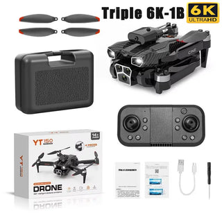 YT150 Drone  HD Three Cameras Brushless Motors FPV Optical Flow Obstacle Avoidance Folding RC Quadcopter