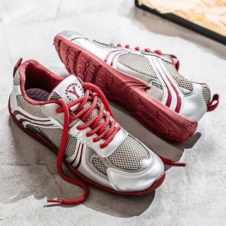 Plus Size Outdoor Men Sports Shoes Fashion Fitness Running Sneakers Male Mesh Breathable Walking Tennis Shoes Casual Trainers