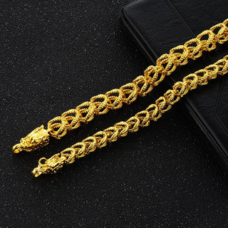 Luxury Pure Gold Dragon Necklace