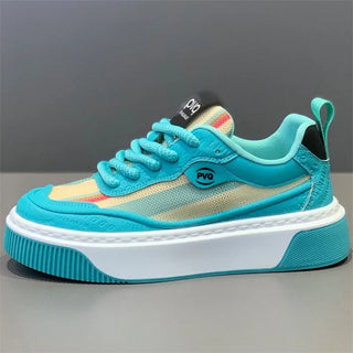 Thick Soles Casual Sneakers Male Fashion Fitness Sports Men Shoes Breathable Mesh Platform Shoes New Comfortable Elevator Shoe