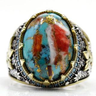 Luxury Oyster Turquoise Handmade Ring