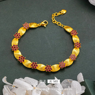 Luxury 24K Red Diamond Bracelet