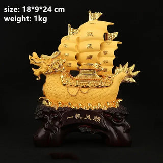 Smooth Sailing Sailboat Decoration Large Dragon Boat Housewarming Opening Gift Office Living Room Decoration