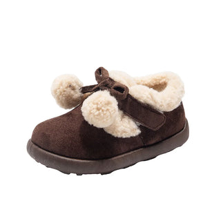 Faux Fur Winter Boots For Children Thick Warm Plush Snow Boots For Boys Girls Anti-slippery Thick Warm Cotton Shoes For Kids