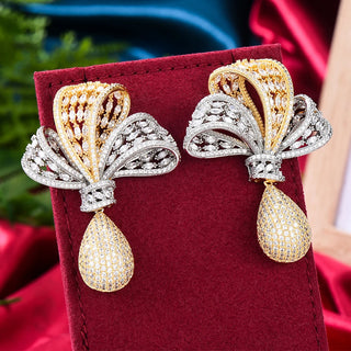 GODKI 72mm Luxury Daisy Flower Nigerian Tassels Long Dangle Earring For Women Wedding Zircon Crystal Dubai Bridal Earring