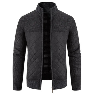 Autumn Winter New Men's Jacket Slim Fit Stand Collar Zipper Jacket Men Solid Thick Warm Jacket Men Sweater