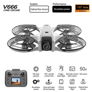 Xiaomi V666 Drone Professional 8K HD Camera WIFI 5G Brushless Motor Intelligent Obstacle Avoidance WIFI 5G RC Quadcopter Toys