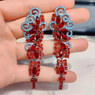 Luxury Cubic Zirconia Long Earring