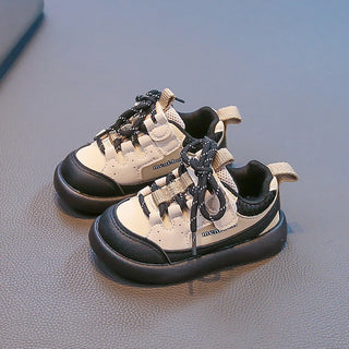 Autumn Sport Shoes For Children Ergonomics PU Leather Kid's Sneakers Soft-soled Anti-slippery Boy's Girl's Running Shoes