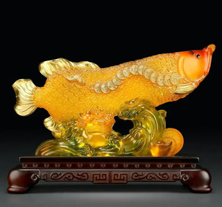 Fortune Golden Fish Resin Fortune  Office Company Store Opening Gift Home Furnishing Living Room Decoration