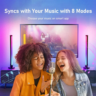 40CM Smart RGB LED Light Bars USB Plug Tuya WIFI Music Sync TV Backlights Remote Control Floor Lamps Work with Alexa Google Home