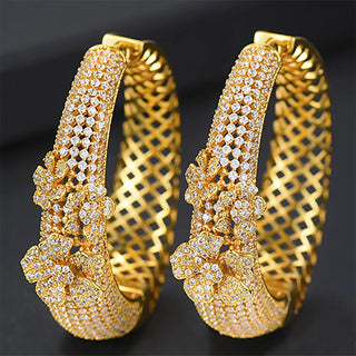 GODKI Luxury Butterfly Statement Big Hoop Earrings For Women Wedding Cubic Zircon CZ DUBAI Bridal Round Circle Hoop Earring 2019