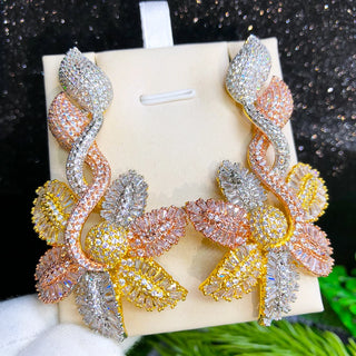 Luxury Cubic Zircon Crystal Earring