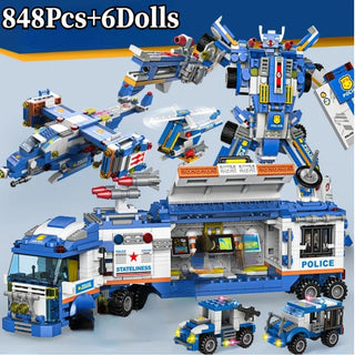 Police Command Trucks Building Blocks