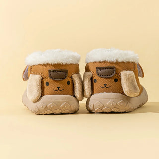 Faux Fur Winter Boots For Children Cute Cartoon Kid's Plush Boots Ergonomics Toddler Warm Boots For Boys Girls Fashion Snow Boot