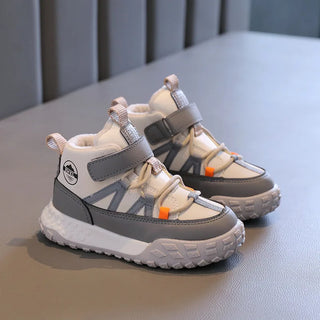 Childrens Sneakers 2025 Autumn Winter Boys Sport Shoes Girls Plush Warm Cotton Casual Shoes Studnet High Top Outdoor Ankle Boots