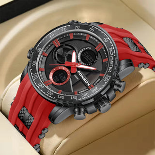 Digital Dual Display Waterproof Wristwatch