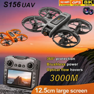 NEW Original S156 Drone 8K HD Dual Cameras WIFI GPS Professional Aerial Photography Quadcopter  Remote Control UAV Holiday Gifts