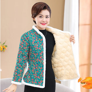 Floral Windproof Warm Ice City Coat