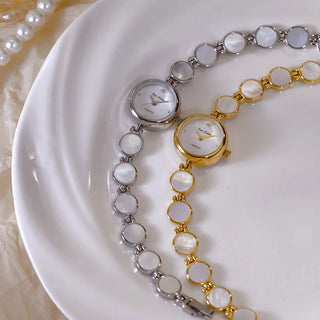 Luxury Women’s Gold Shell Bracelet Quartz Dress Watch