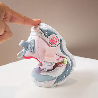 Autumn Sport Shoes For Children PU Leather Teenager Girl's Sneakers Outdoor Running Shoes For Kids Breathable Boy's Footwear