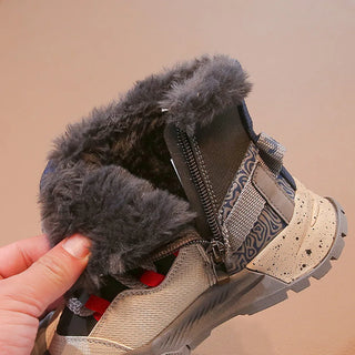 Winter Snow Boots For Children Faux Fur Thick Warm Kid's Plush Boots 2025 Trend Fashion Teenager Girl's Snow Boots Cotton Shoes