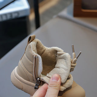 1-15y Thick Warm Plush Boots For Children 2025 Trend Fashion Boy's Girl's Snow Boots Waterproof Outdoor Kid's Velvet Boots