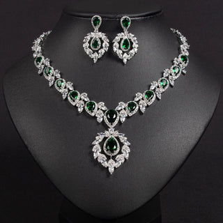 Matching Multi Color Bridal Jewelry Set